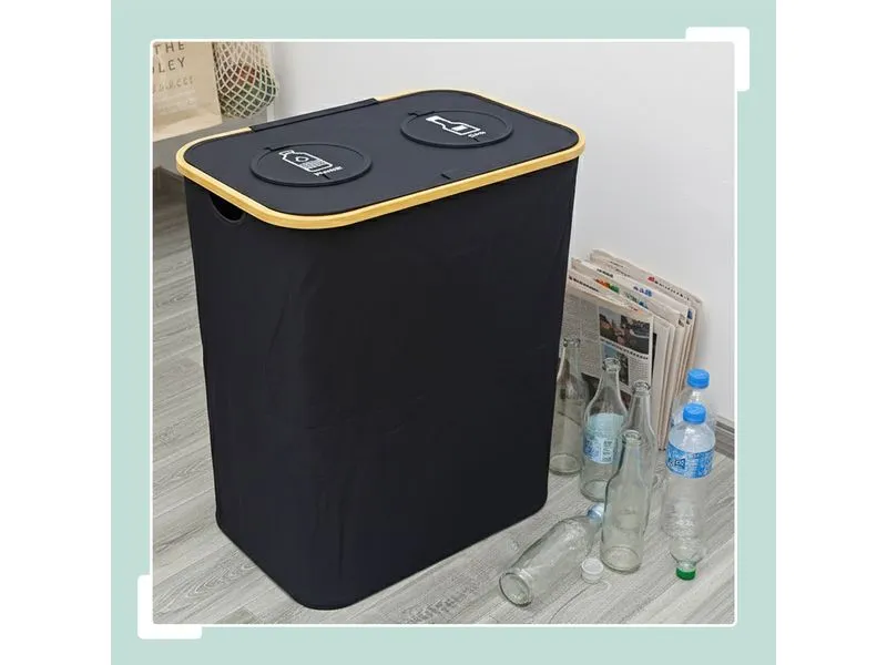 relaxdays Recyclingbehälter 170 L Grau