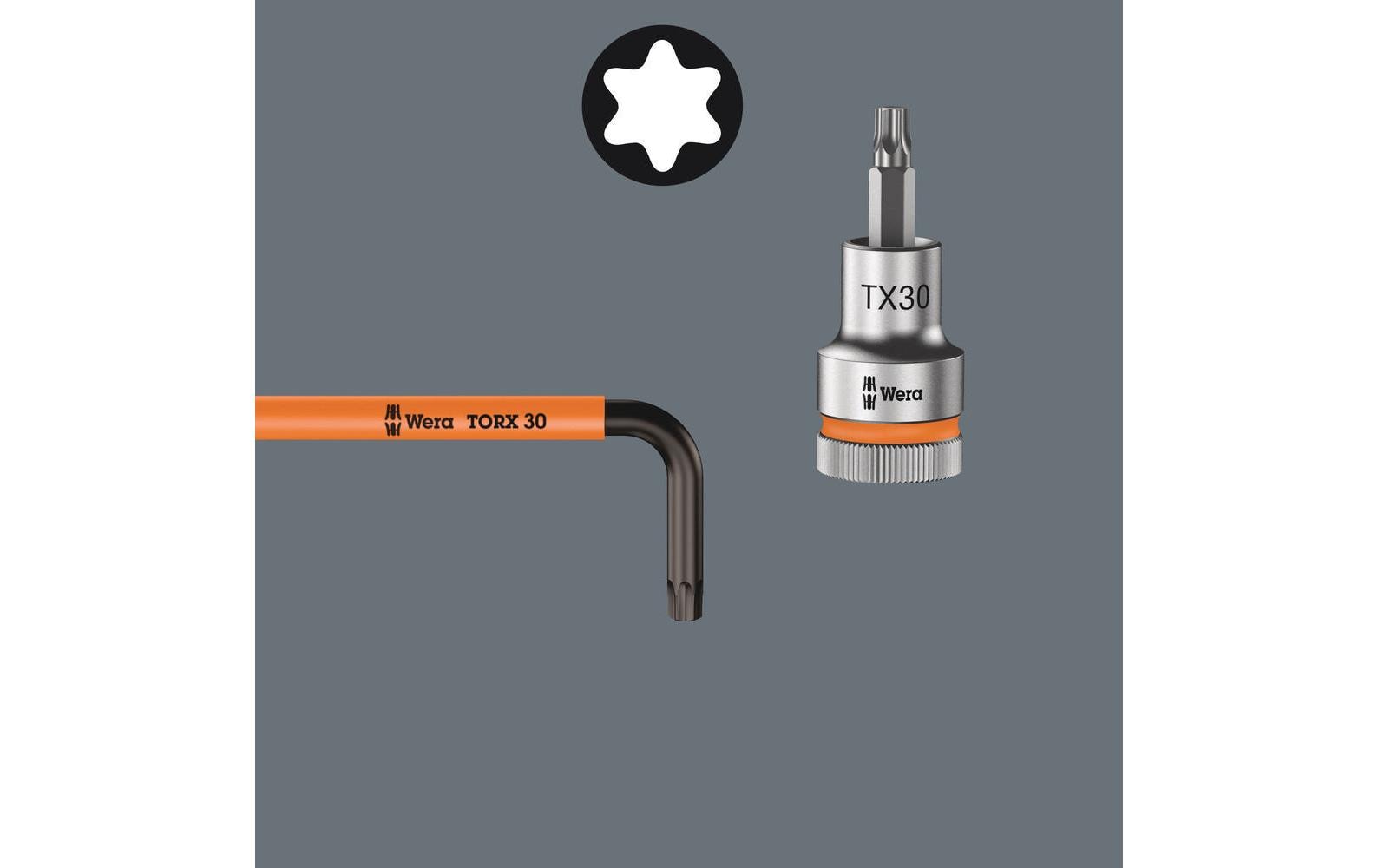 Wera Winkelschlüssel-Set T8-T40 farbig lang