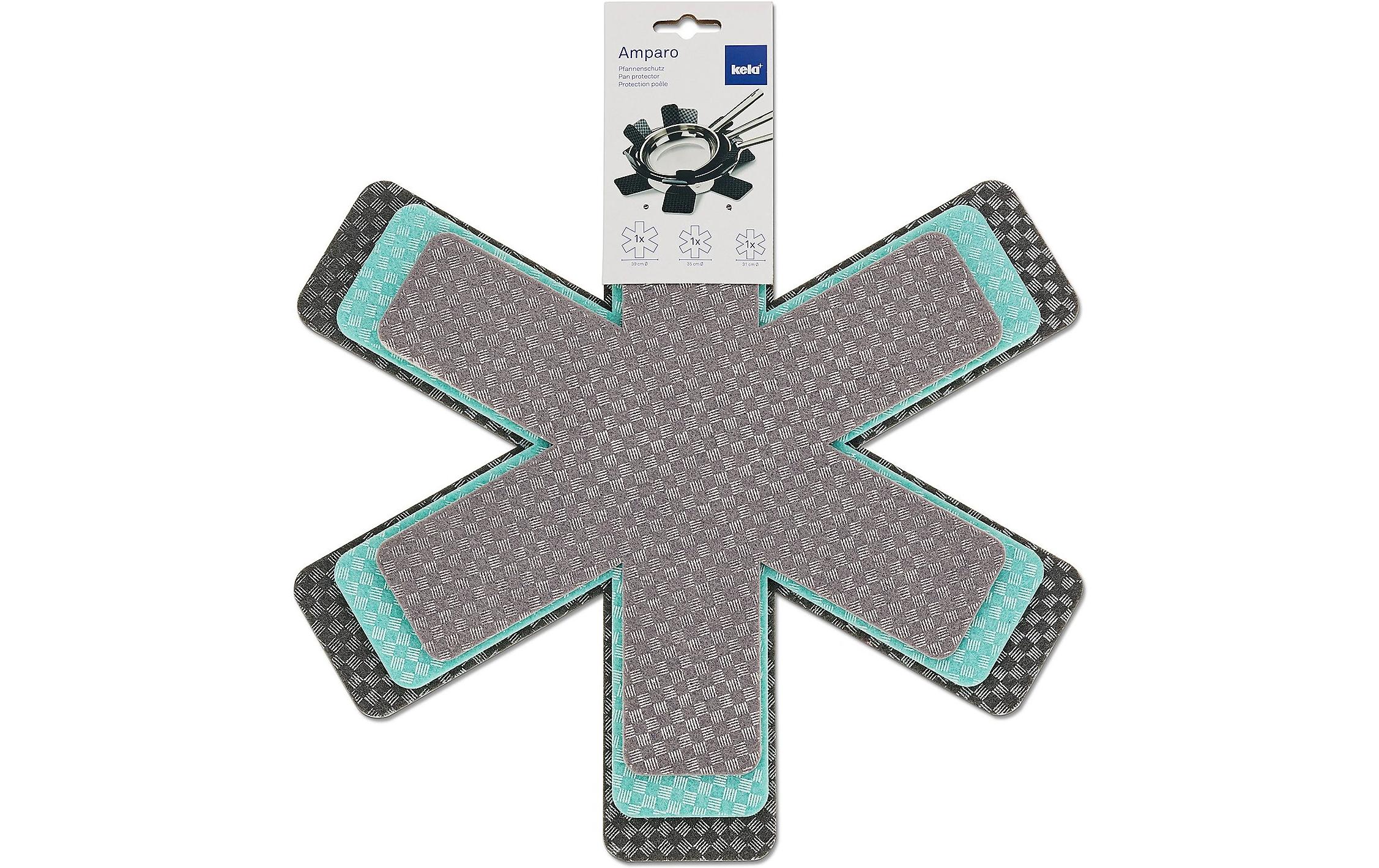 Kela Pfannenschutz Amparo 3 Stück, Grau/Mint