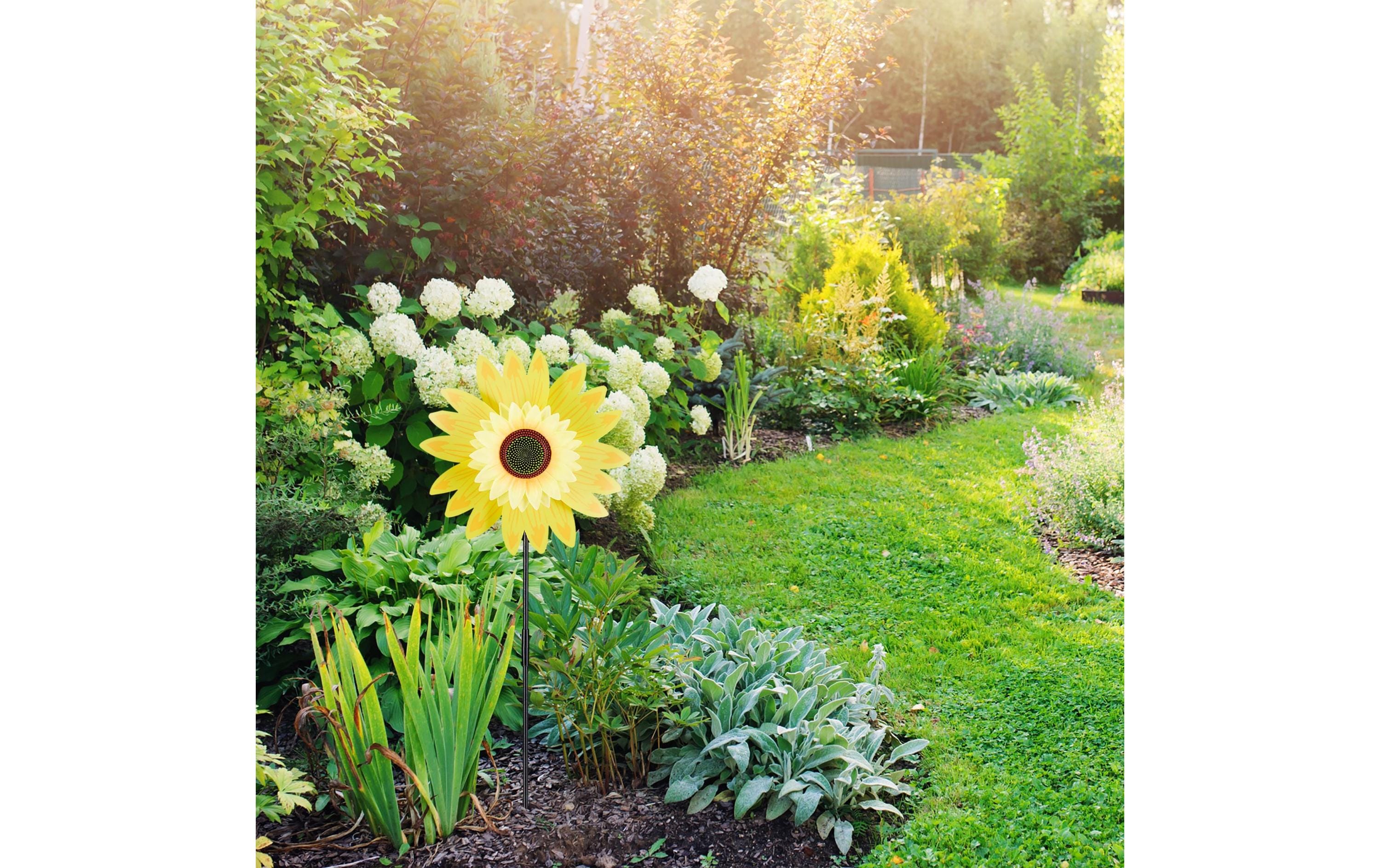 relaxdays Windrad Sonnenblume 70 cm