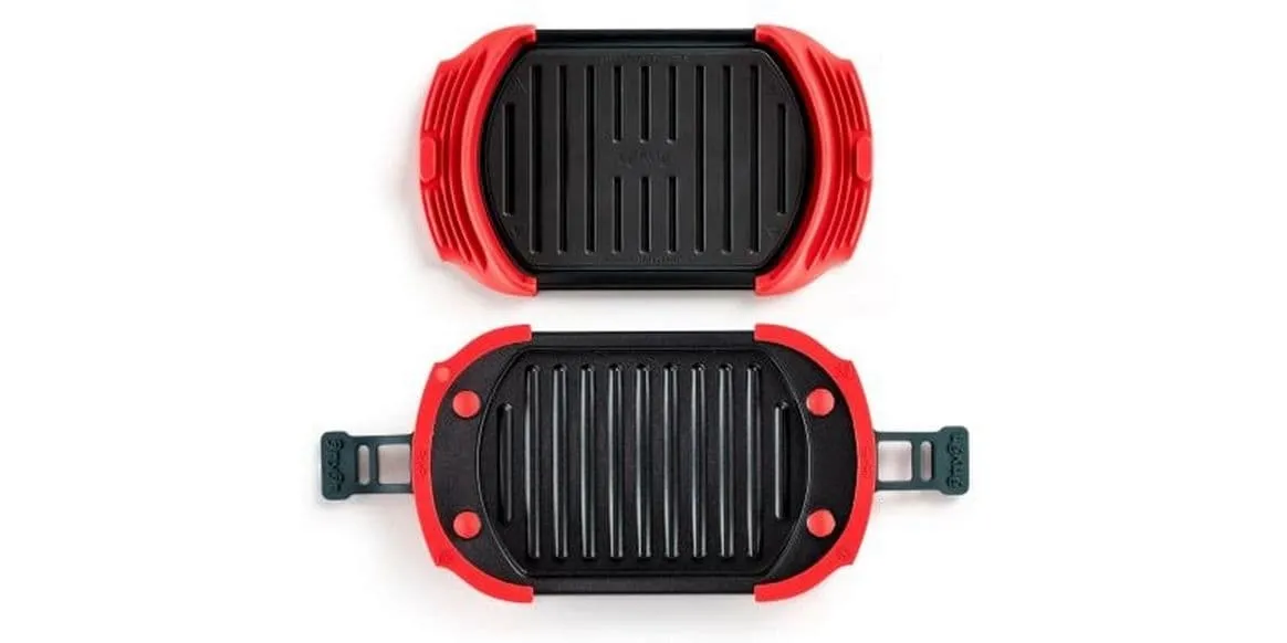 Lékué Mikrowellen-Grill 25.2 cm, Rot/Schwarz Lékué Mikrowellen-Grill 25.2 cm, Rot/Schwarz