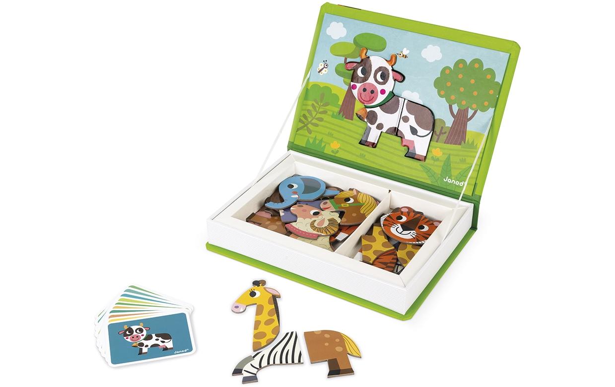 Janod Beschäftigungsspielzeug Magnetbuch Tiere