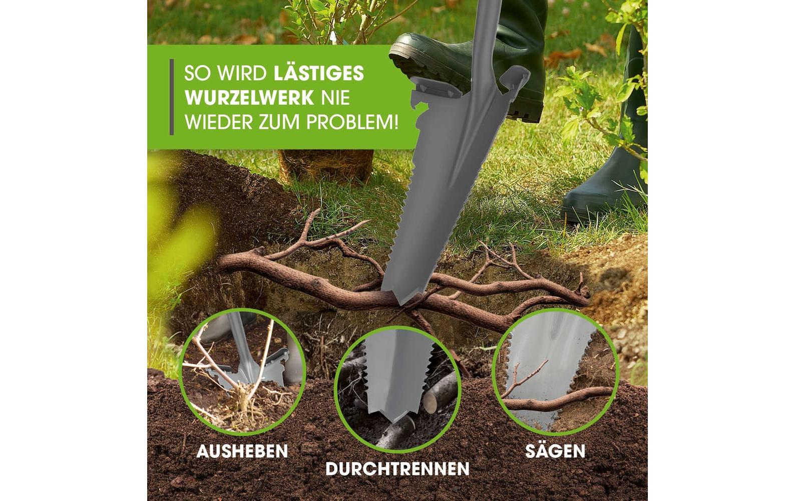SOG EASYmaxx Spaten- & Wurzelsäge - 114 cm, Grau/Rot SOG EASYmaxx Spaten- & Wurzelsäge - 114 cm, Grau/Rot