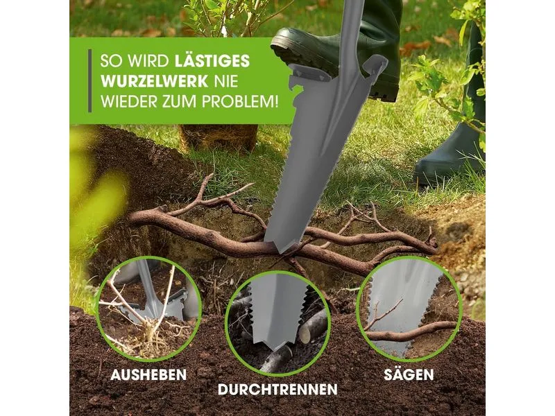 SOG EASYmaxx Spaten- & Wurzelsäge - 114 cm, Grau/Rot