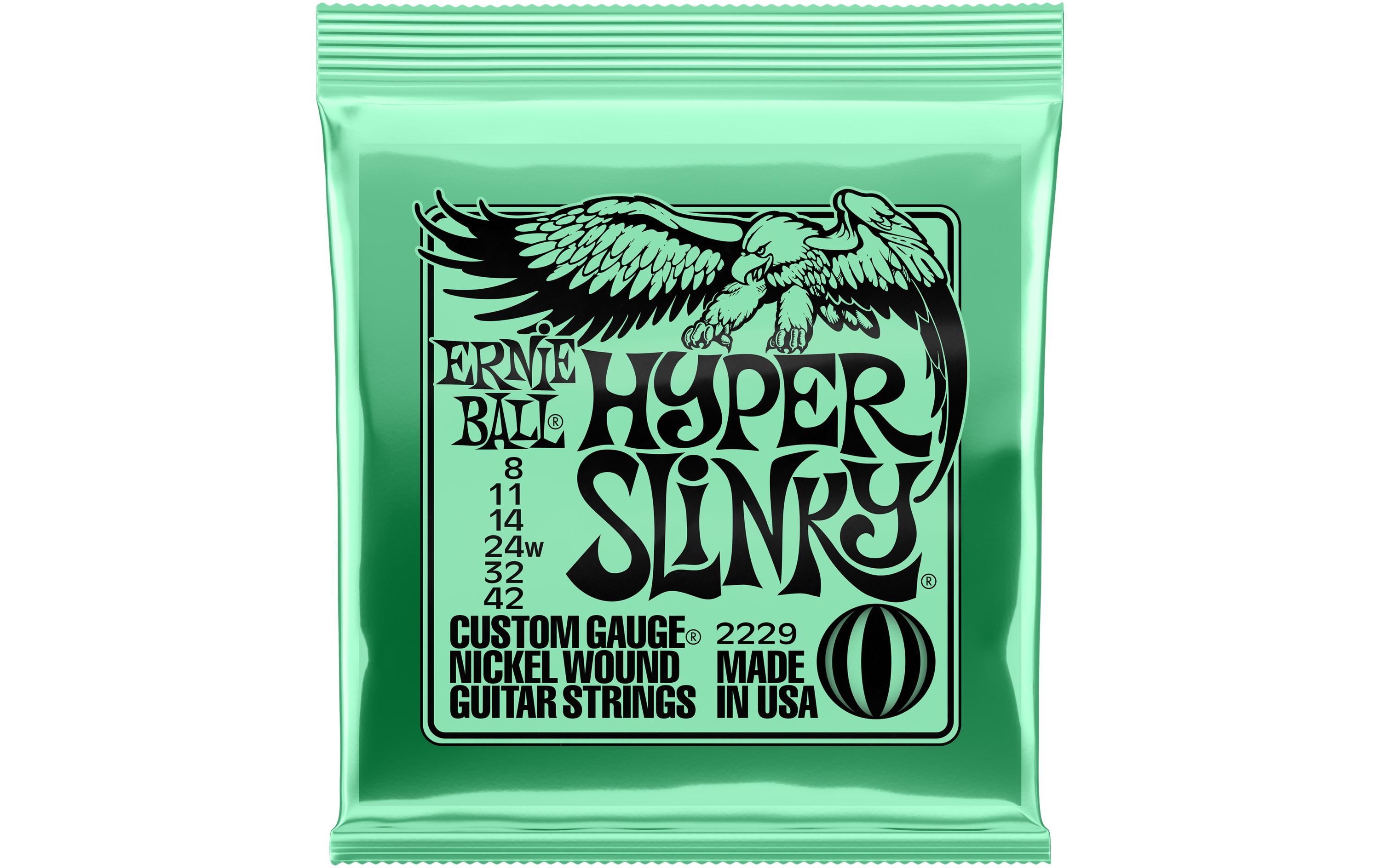 Ernie Ball Gitarrensaiten 2229 Slinky Nickel – Hyper 8-42