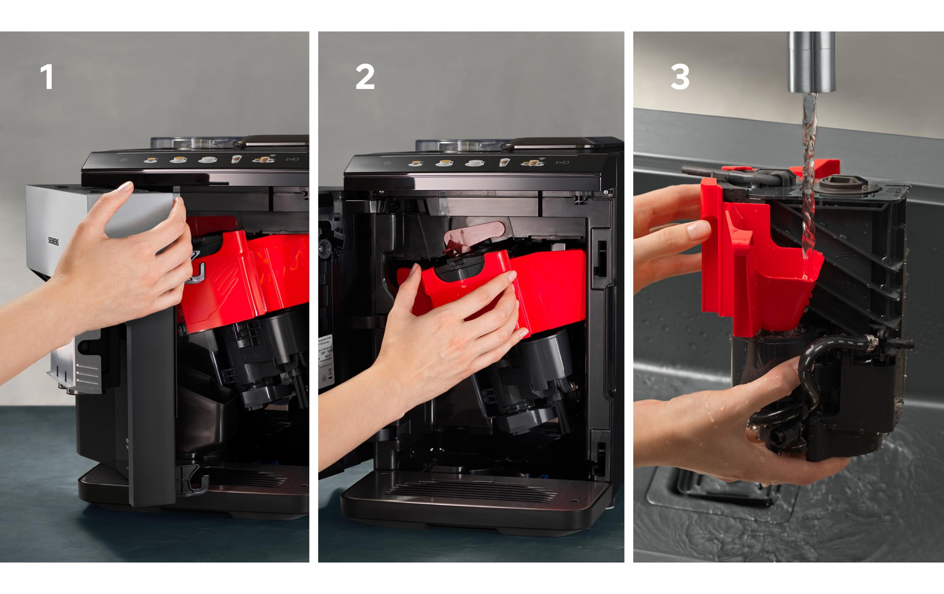 Siemens Kaffeevollautomat EQ500 Classic Connect Edelstahl, Schwarz Siemens Kaffeevollautomat EQ500 Classic Connect Edelstahl, Schwarz