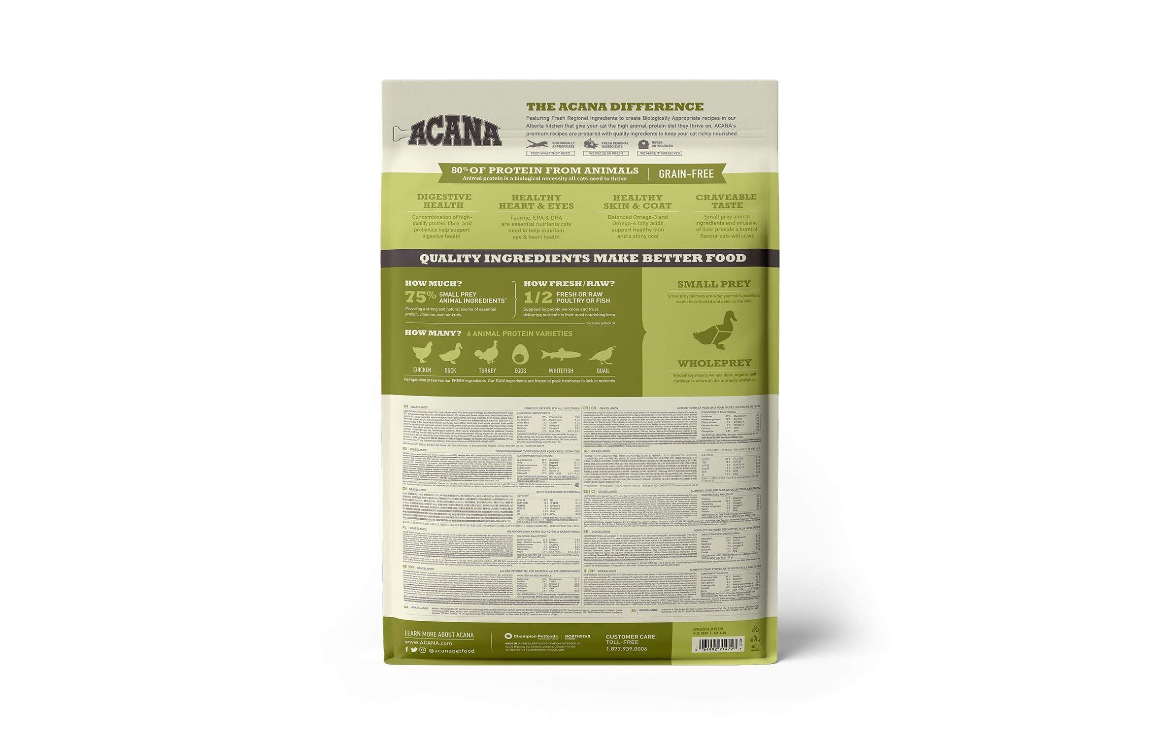 Acana Trockenfutter Regionals Grasslands, 4.5 kg