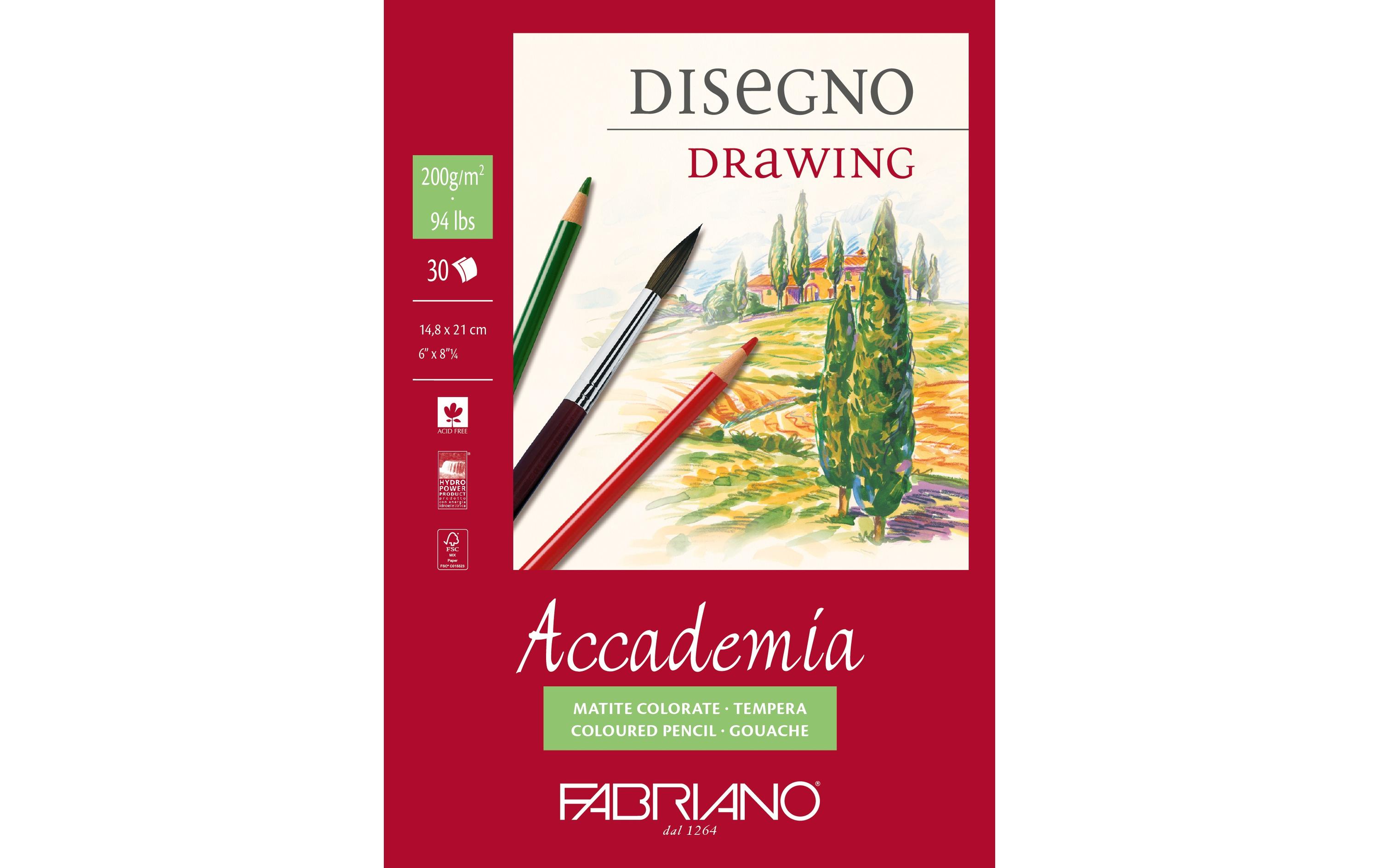 Fabriano Zeichenblock Drawing A5, 30 Blatt