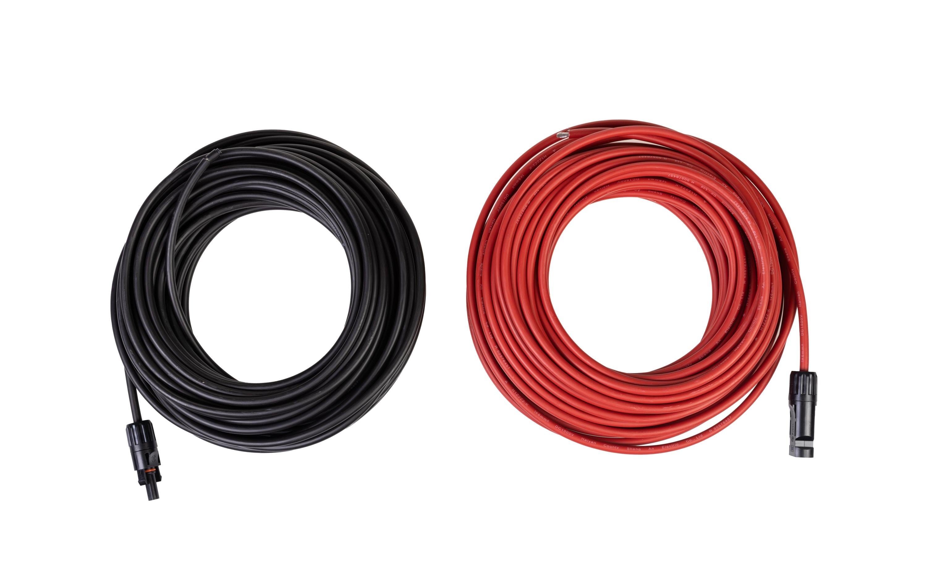 FURBER.power Solarkabel 6 mm² MC4-kompatibel und offenes Ende, Set, 20 m FURBER.power Solarkabel 6 mm² MC4-kompatibel und offenes Ende, Set, 20 m