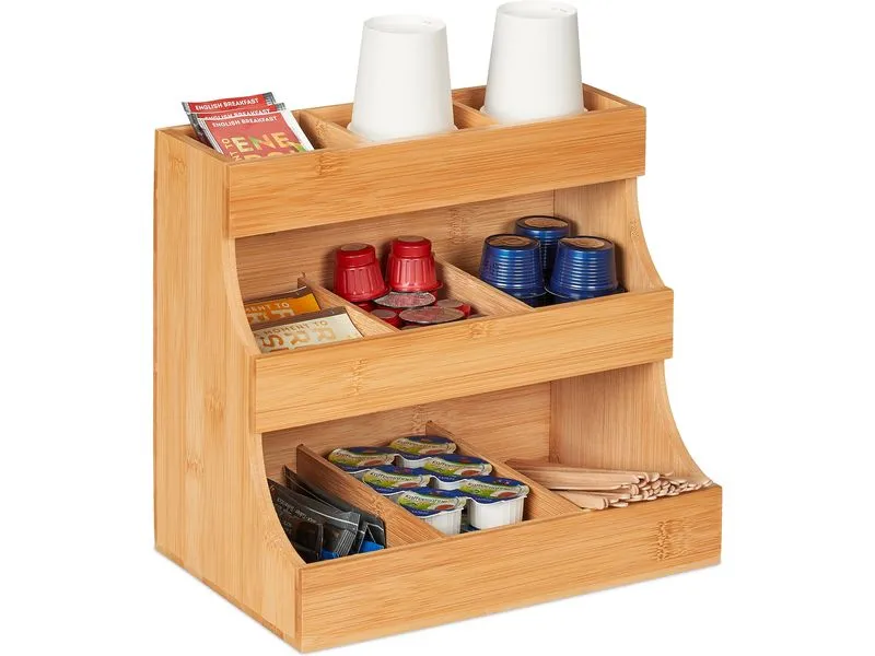 relaxdays Kaffee-Organizer mit 9 Fächern relaxdays Kaffee-Organizer mit 9 Fächern