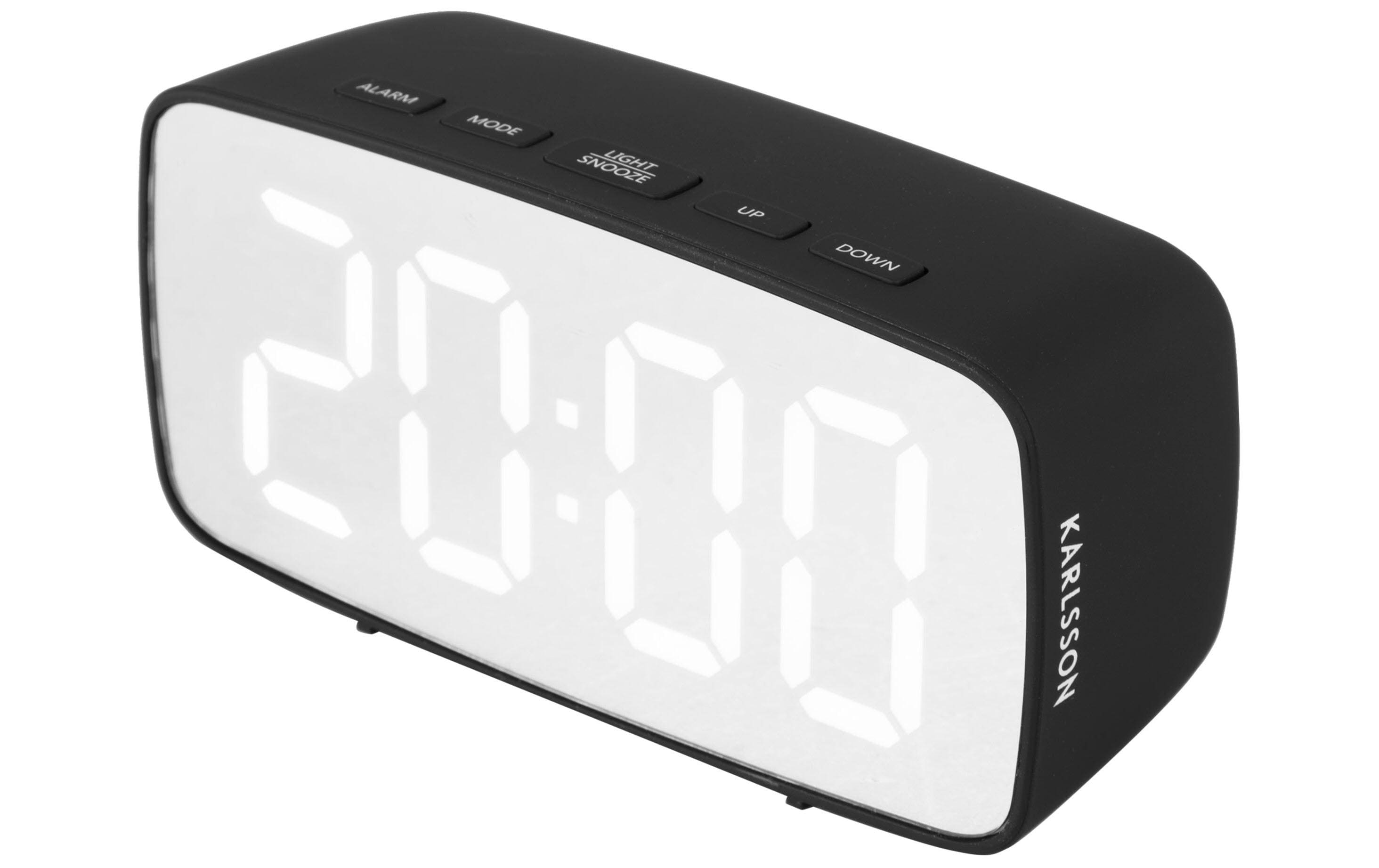 KARLSSON Digitalwecker Mirror oval Schwarz