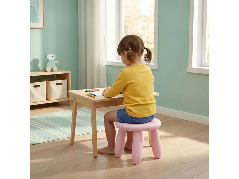 relaxdays Kindersitzhocker Rosa