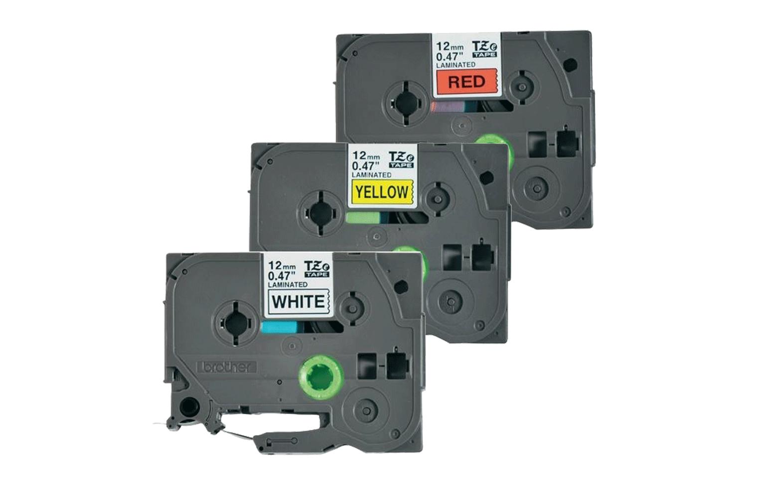 Brother Beschriftungsband TZe-31M3 Schwarz auf Gelb/Rot/Weiss Brother Beschriftungsband TZe-31M3 Schwarz auf Gelb/Rot/Weiss