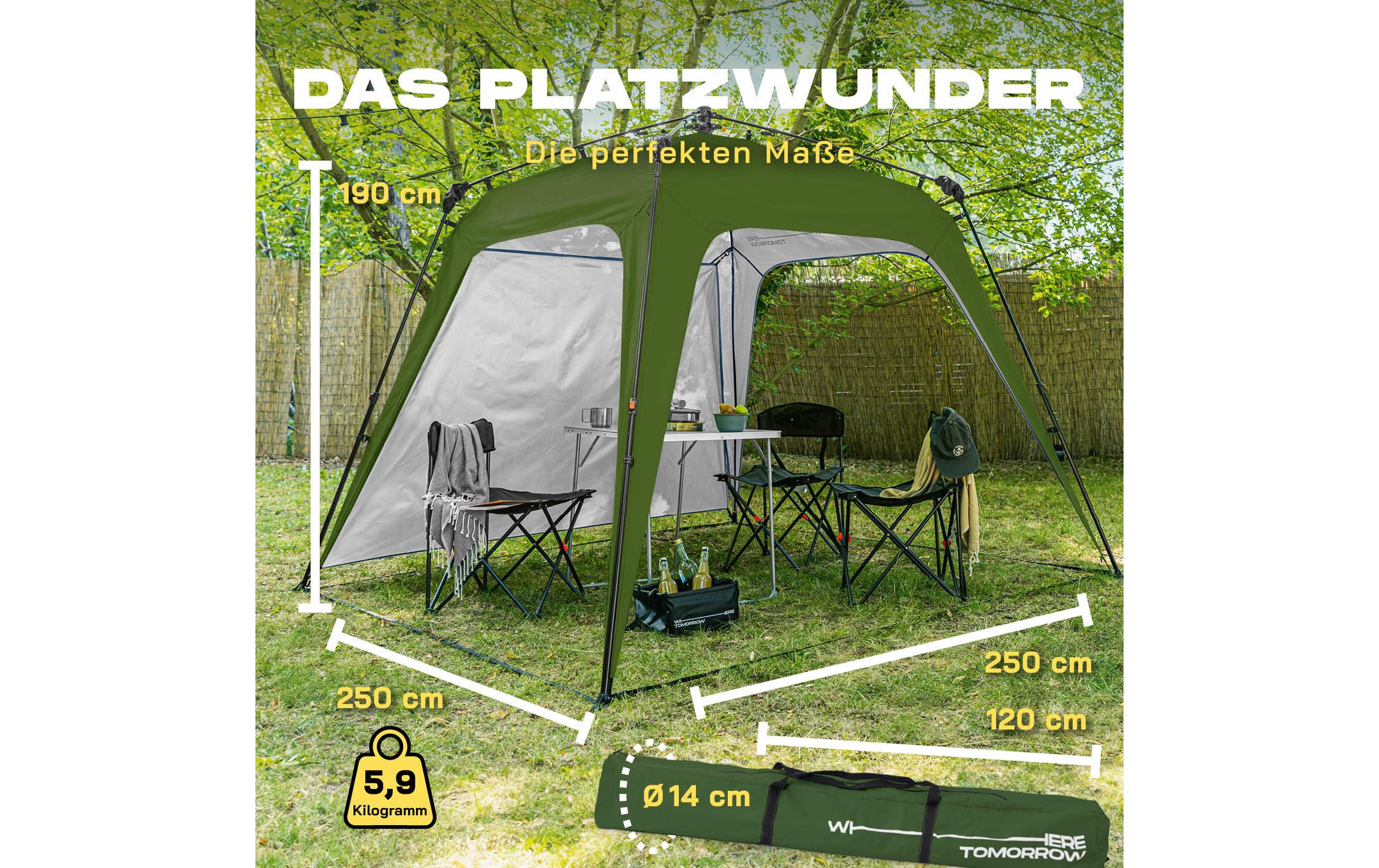 Where tomorrow Pavillon Pop Up - Dunkelgrün