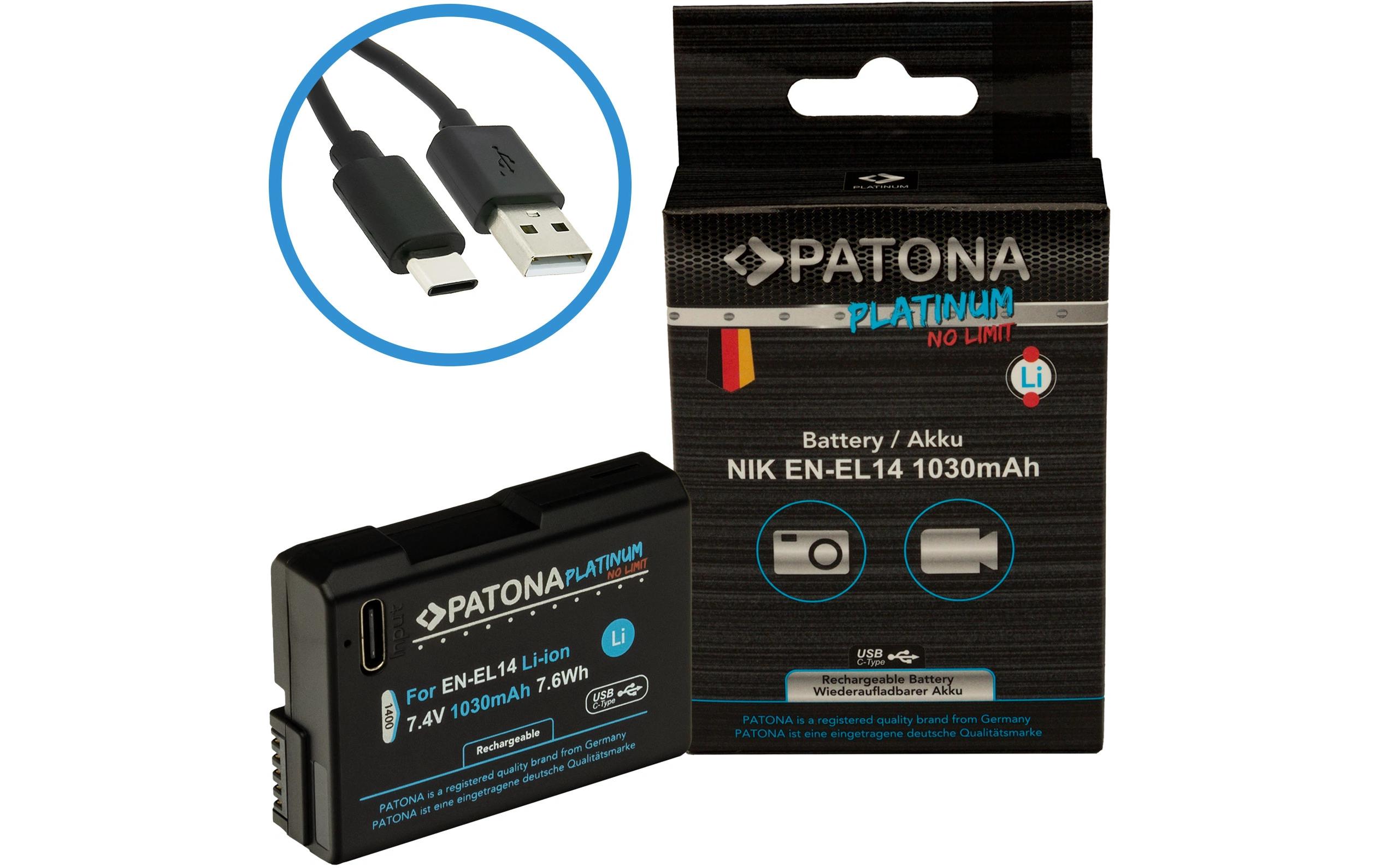 Patona Platinum Akku für Nikon EN-EL14, D3100, D5100 und P7000