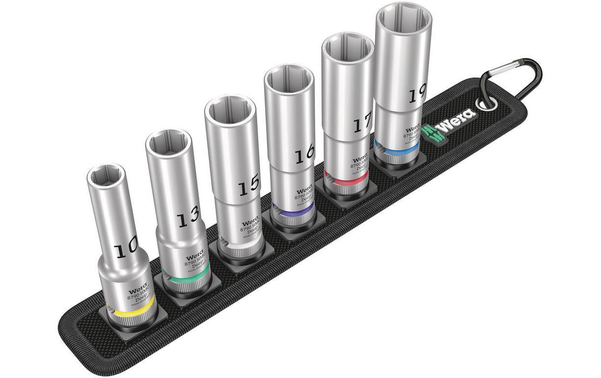 Wera Steckschlüsseleinsatz Belt C Deep 1, 1/2 6-teilig Wera Steckschlüsseleinsatz Belt C Deep 1, 1/2 6-teilig