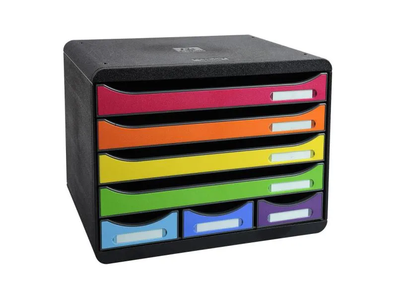 Exacompta Schubladenbox Storebox Mini 7 Schubladen, Schwarz Exacompta Schubladenbox Storebox Mini 7 Schubladen, Schwarz