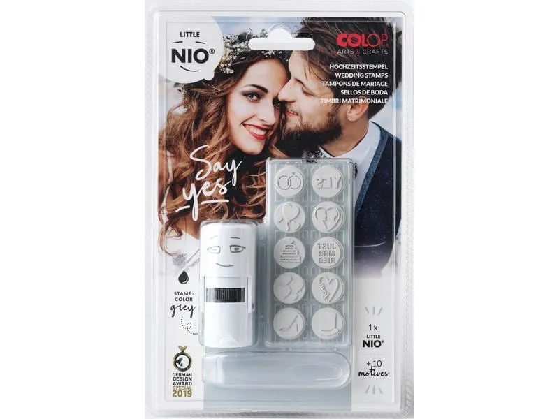 Colop Nio Stempelset Little Nio Set Hochzeit, 10-teilig