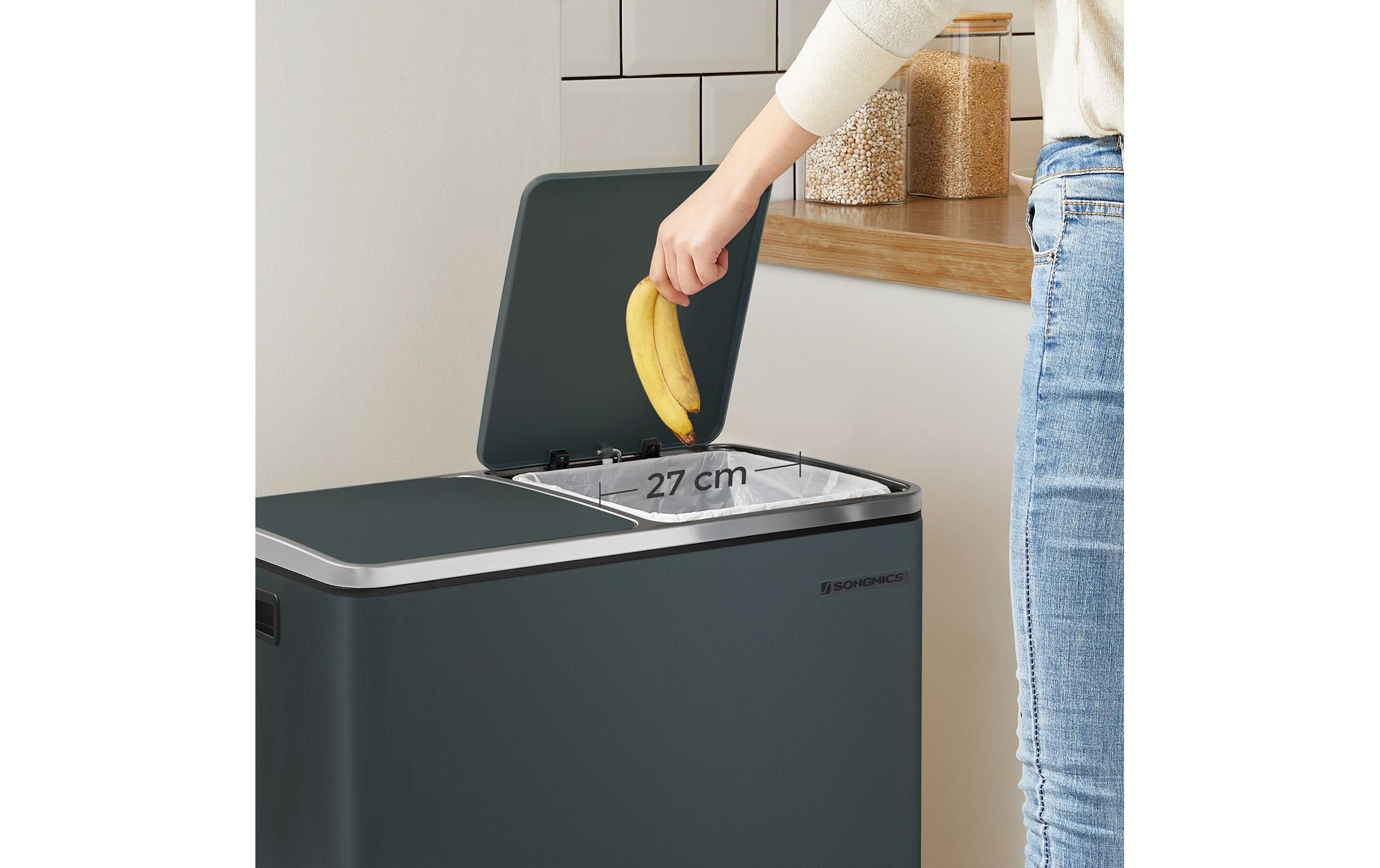 Songmics Abfalleimer 60 l, Grau