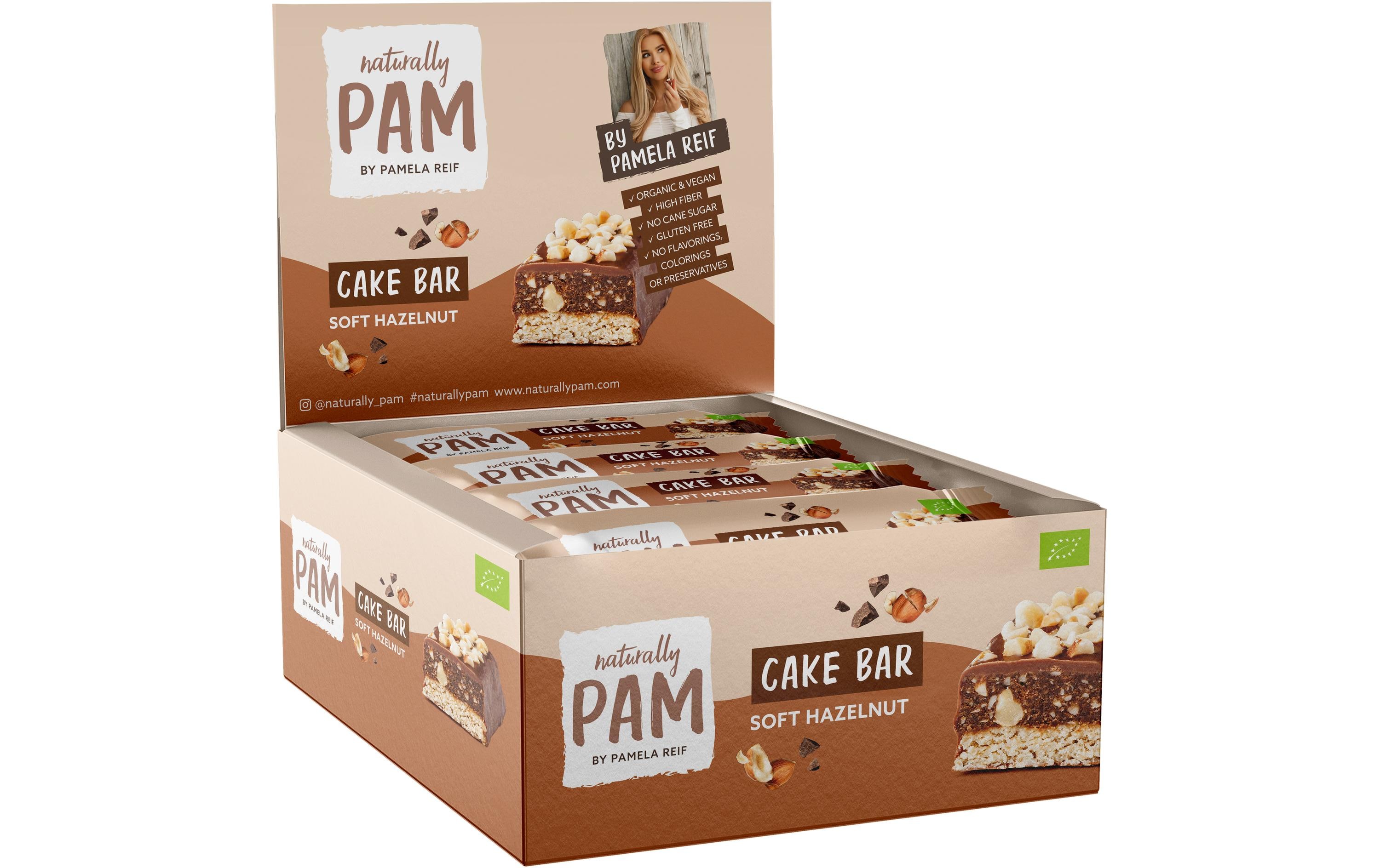Naturally Pam Riegel Bio Cake Bar – Soft Hazelnut 12 x 44 g Naturally Pam Riegel Bio Cake Bar – Soft Hazelnut 12 x 44 g