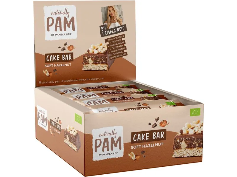 Naturally Pam Riegel Bio Cake Bar – Soft Hazelnut 12 x 44 g