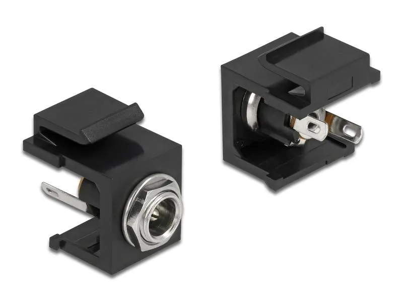 Delock Keystone-Modul DC 5.5 x 2.5 mm Buchse schwarz Delock Keystone-Modul DC 5.5 x 2.5 mm Buchse schwarz