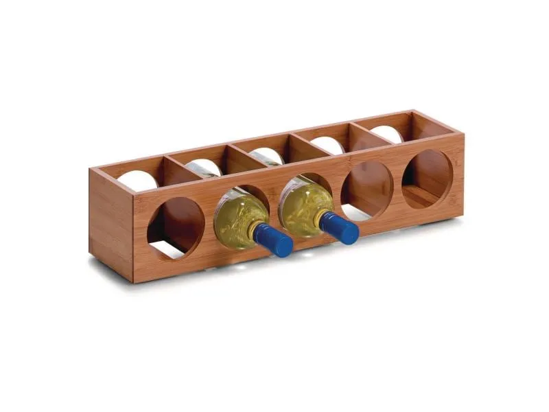 Zeller Present Weinregal Stapelbar für 5 Flaschen, Braun Zeller Present Weinregal Stapelbar für 5 Flaschen, Braun