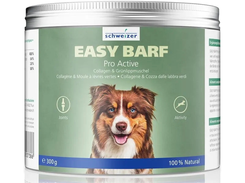 Eric Schweizer Hunde-Nahrungsergänzung Easy Barf Pro Active Pulver, 300 g