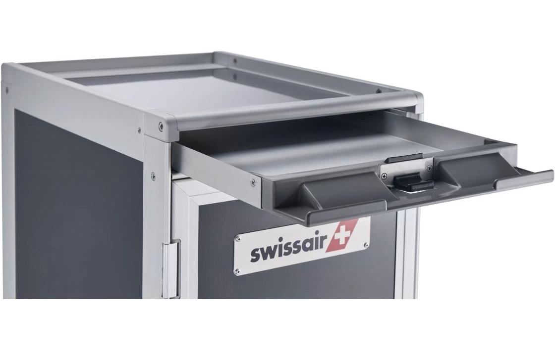 diaqua® Bartrolley Flugzeug Swissair Anthrazit, 30.1 x 103 cm