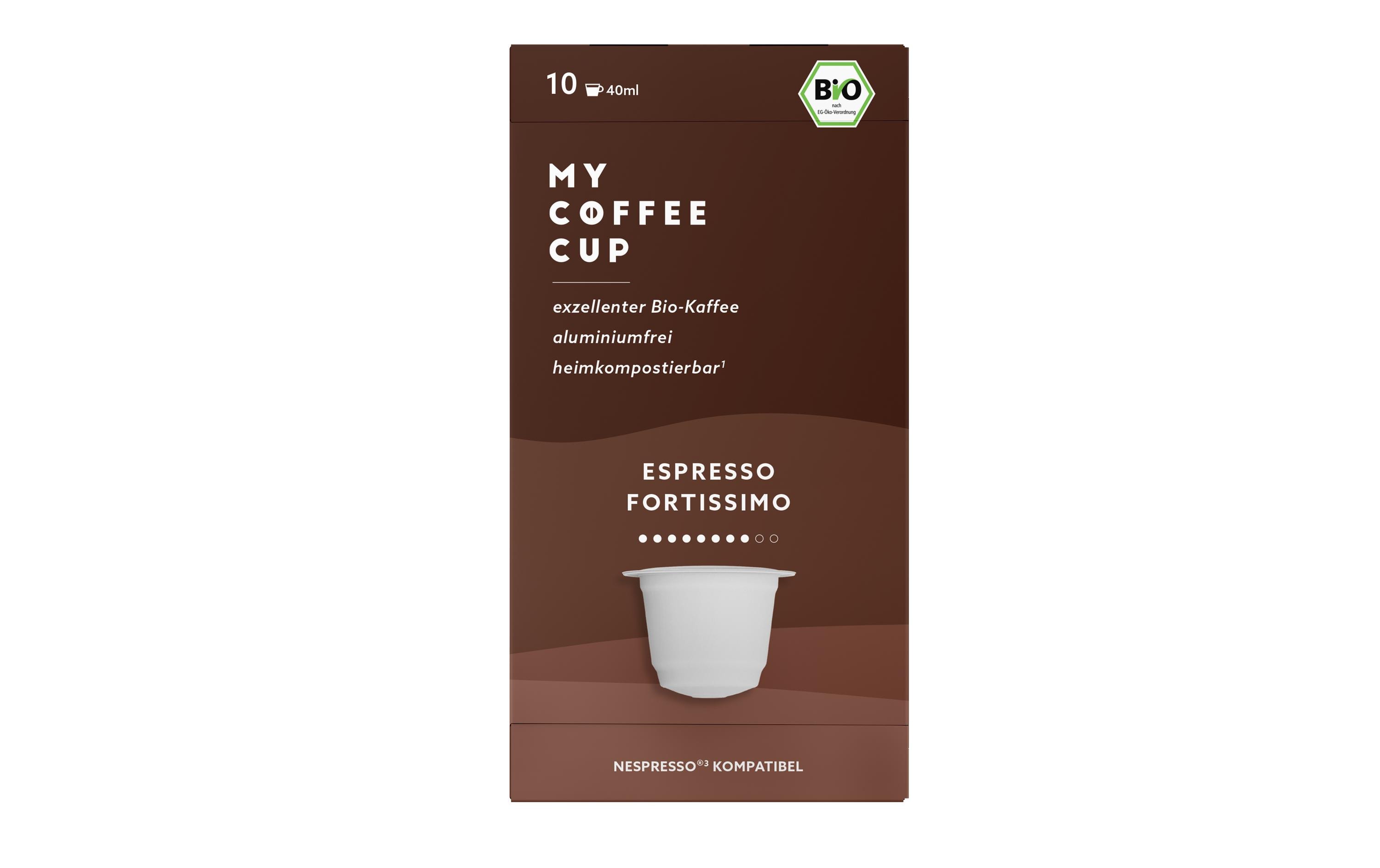 My-CoffeeCup Kaffeekapseln Bio Espresso Fortissimo 10 Stück