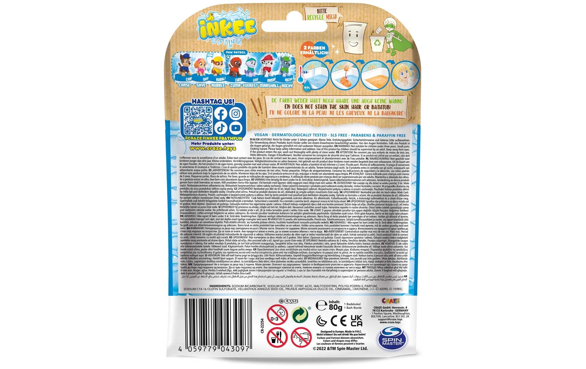 Craze Badekugel Inkee – Paw Patrol 1 Stück