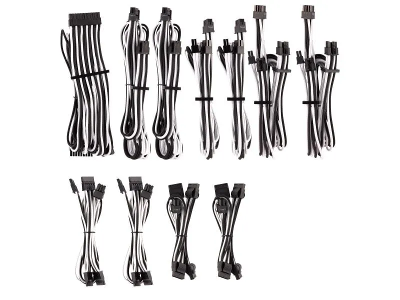 Corsair Stromkabel Premium Pro-Kit Typ 4 Gen 4 Schwarz/Weiss