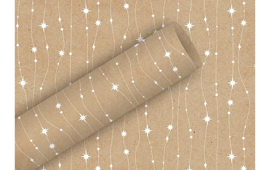 Braun + Company Geschenkpapier Glitzerkette 2 m x 70 cm