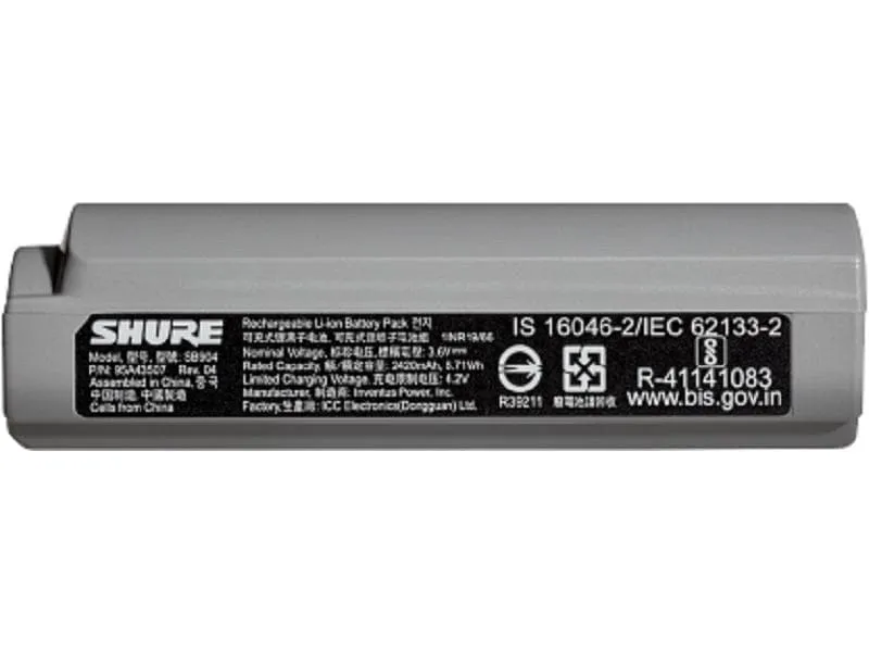 Shure Akku SB904 für Taschensender Shure Akku SB904 für Taschensender