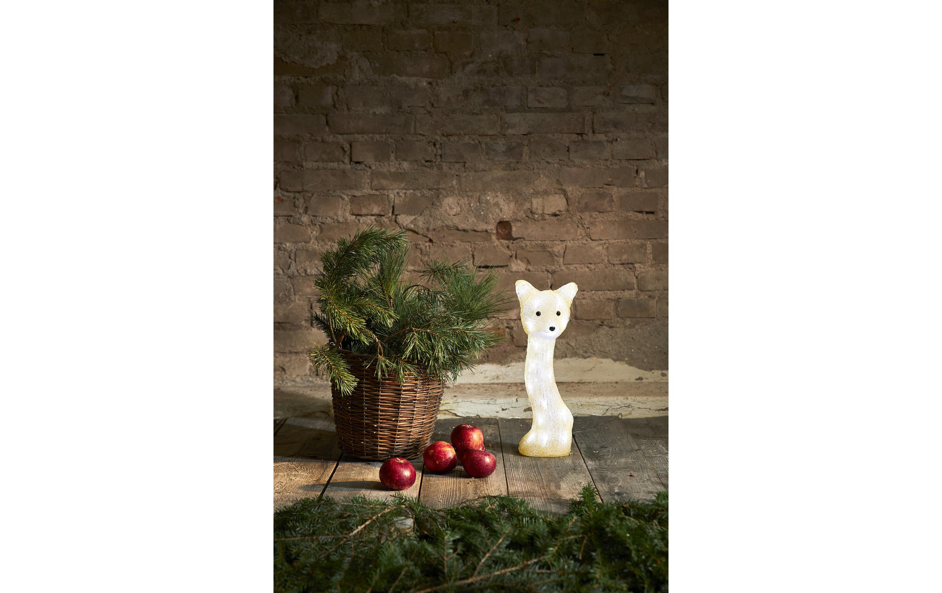 Star Trading LED-Figur Crystalo Fuchs, 41.5 cm, Beige