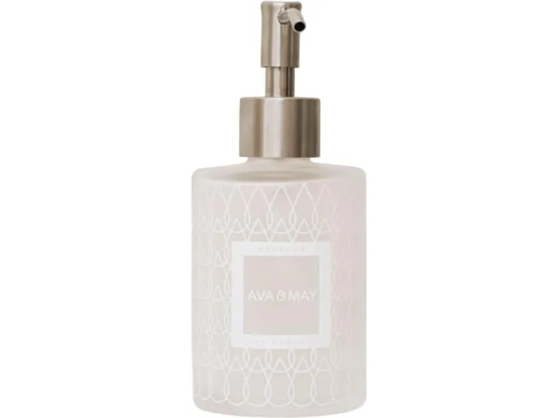 AVA & MAY Seifenspender aus Glas 185 ml, Weiss AVA & MAY Seifenspender aus Glas 185 ml, Weiss