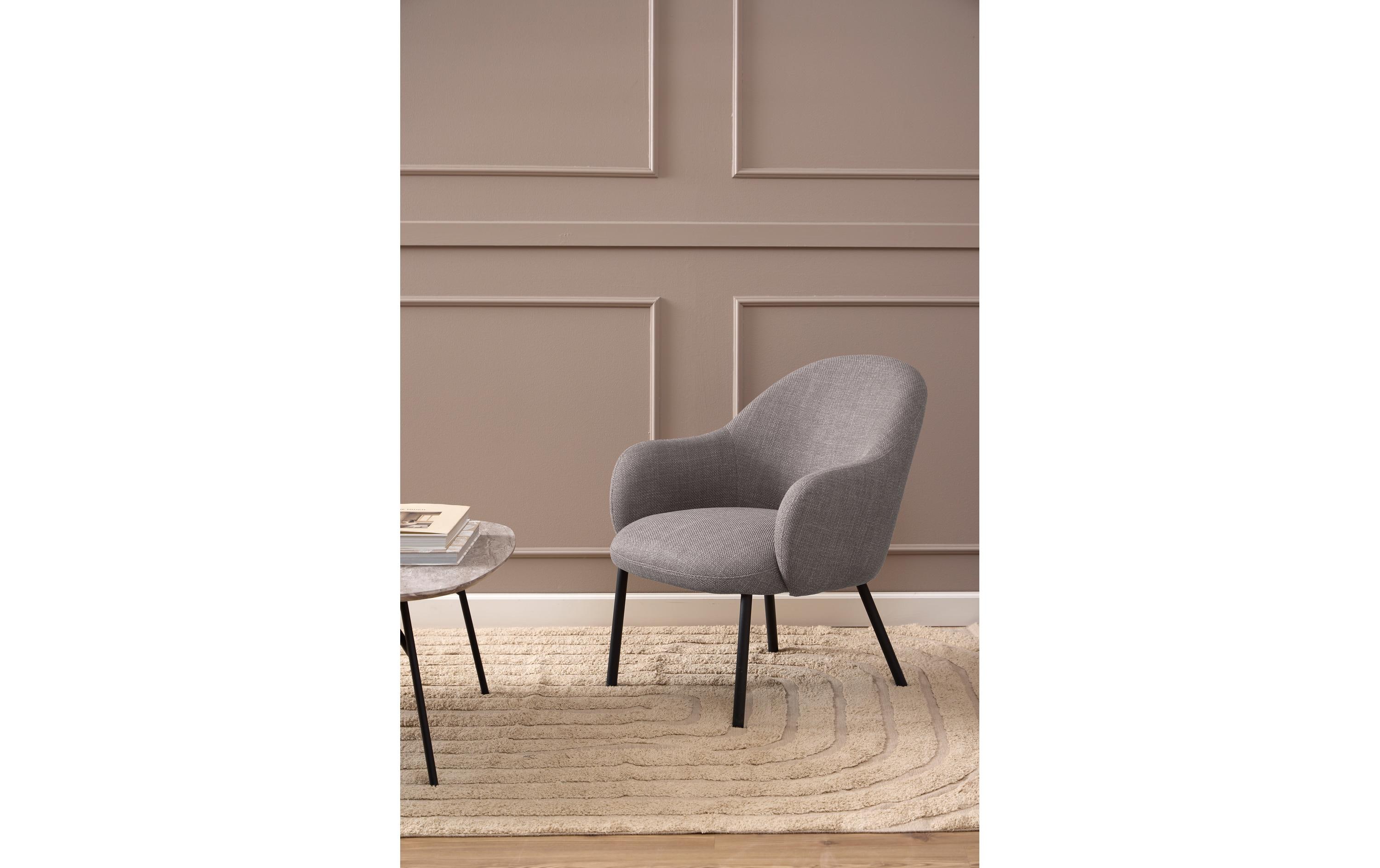 AC Design Sessel Spencer Polyurethan (PU)/Stahl, Hellgrau/Braun