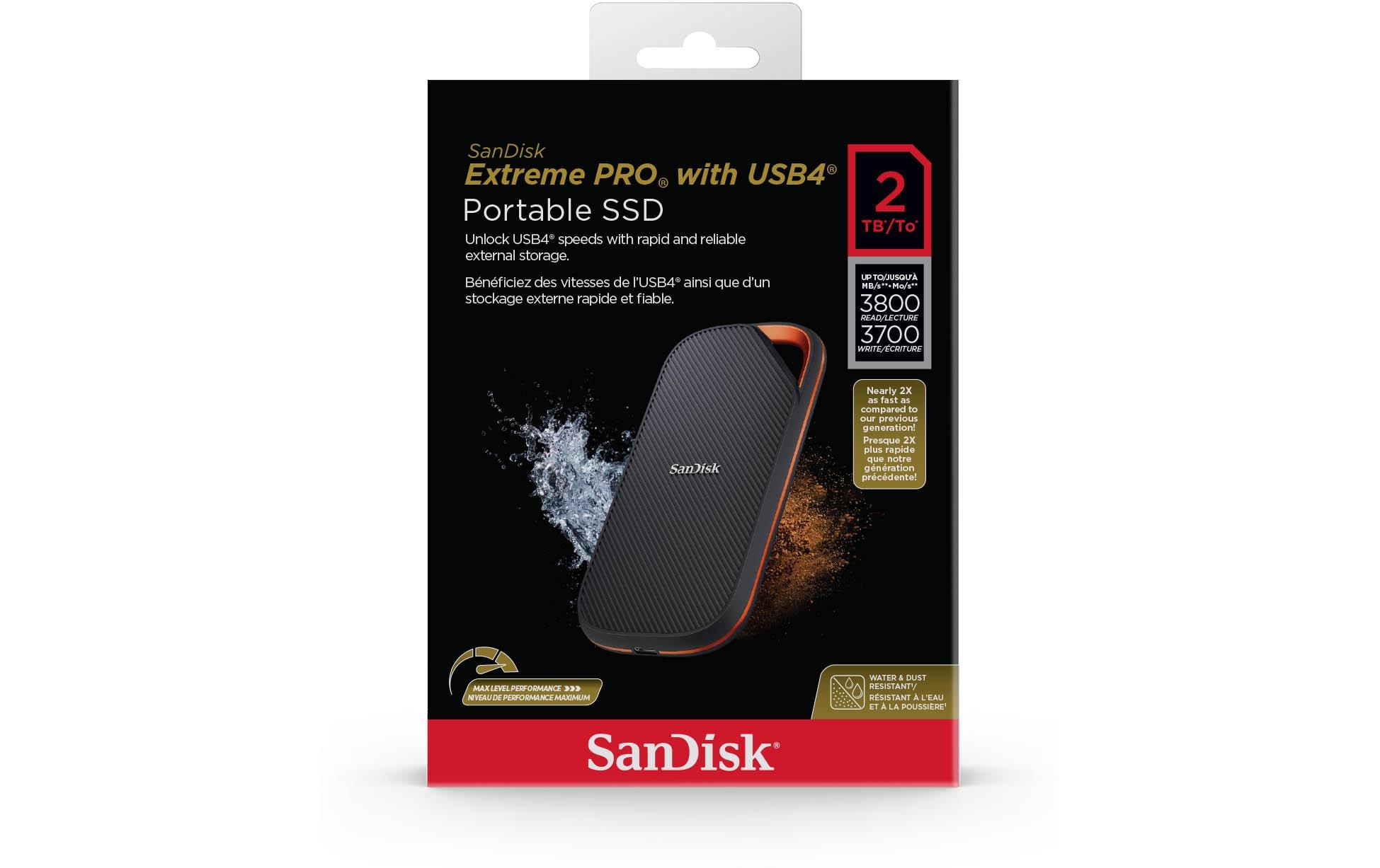 SanDisk Externe SSD Extreme Pro Portable SSD 2000 GB SanDisk Externe SSD Extreme Pro Portable SSD 2000 GB