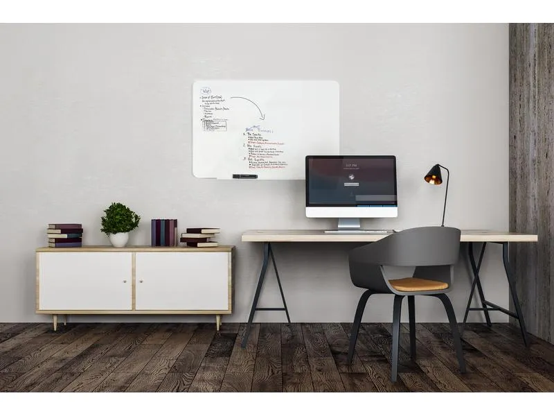 Bi-Office Magnethaftendes Glassboard 90 cm x 120 cm, Weiss Bi-Office Magnethaftendes Glassboard 90 cm x 120 cm, Weiss