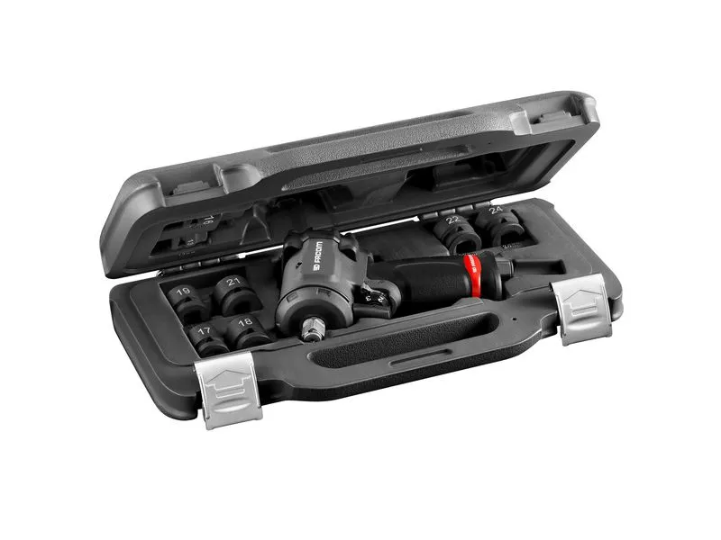 Facom Druckluft-Schlagschrauber Ultra Compact Set 1/2, 9-teilig Facom Druckluft-Schlagschrauber Ultra Compact Set 1/2, 9-teilig