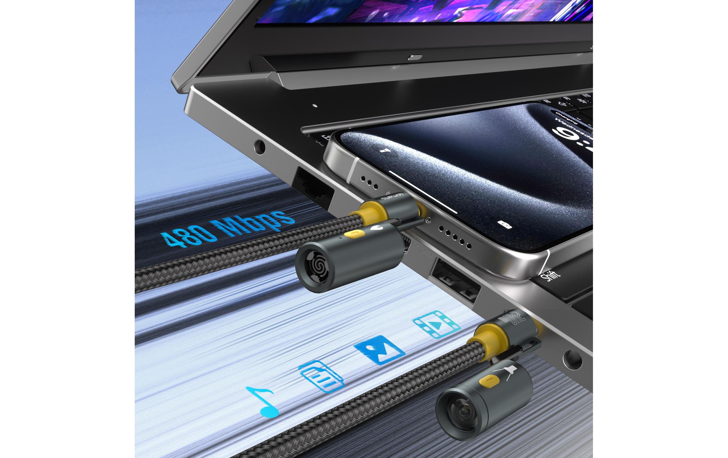 4smarts 3in1 USB-C Kabelset Explorer USB C - USB C 1.5 m