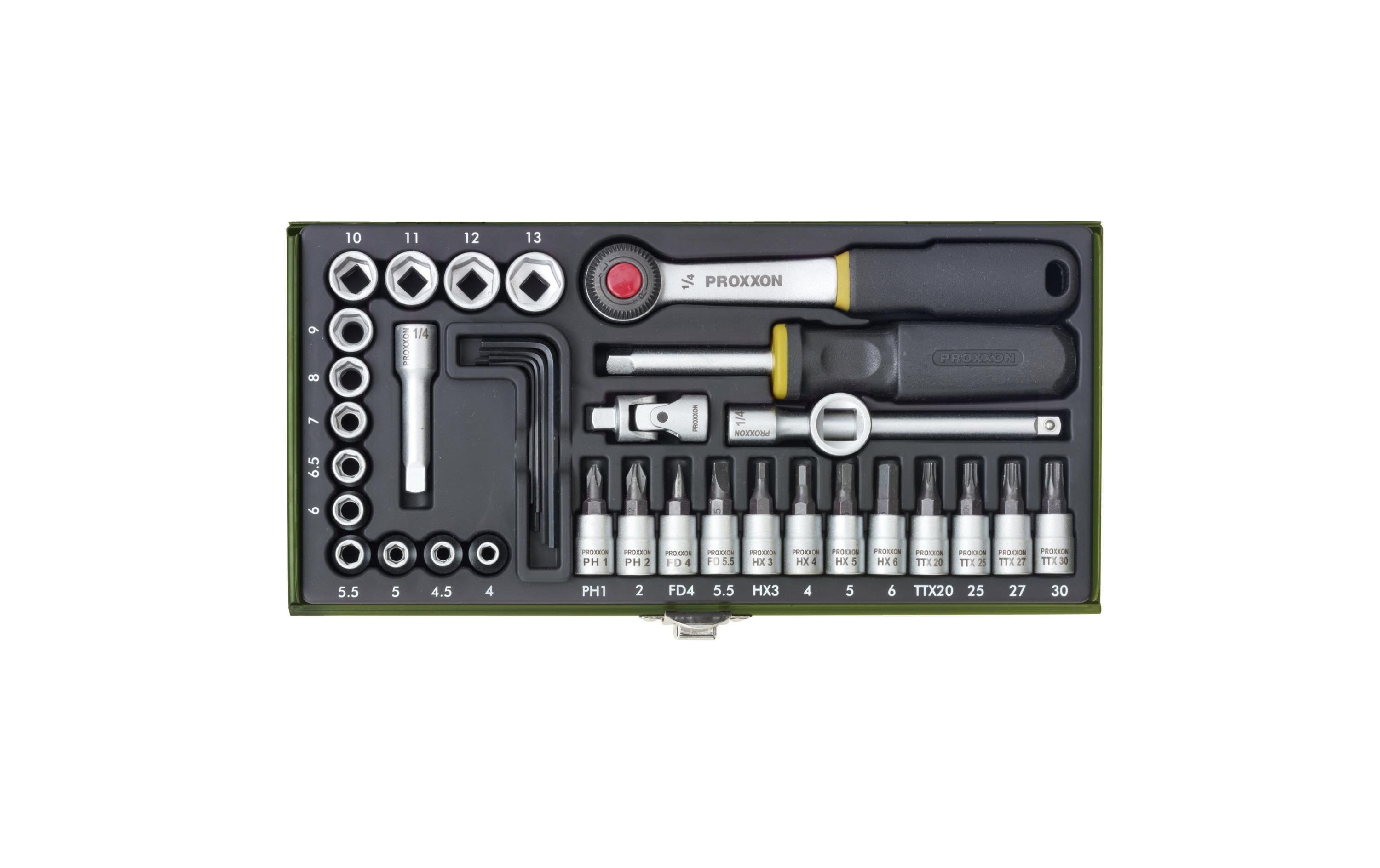 Proxxon Industrial Steckschlüssel-Set 1/4 36-teilig Proxxon Industrial Steckschlüssel-Set 1/4 36-teilig