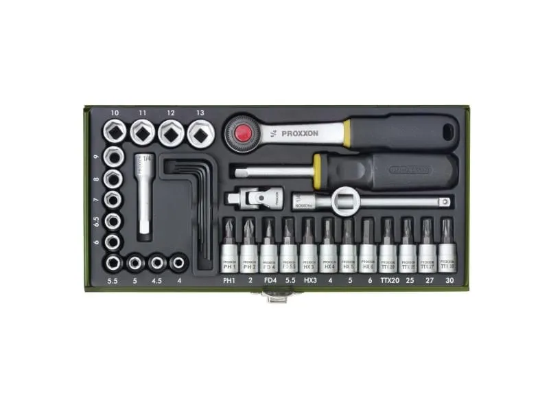 Proxxon Industrial Steckschlüssel-Set 1/4 36-teilig Proxxon Industrial Steckschlüssel-Set 1/4 36-teilig
