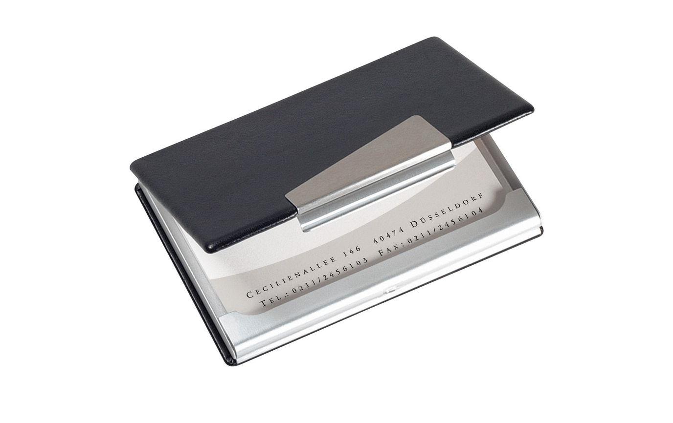 Sigel Kreditkartenetui 9.5 x 6.5 x 1.2 cm, Schwarz/Silber