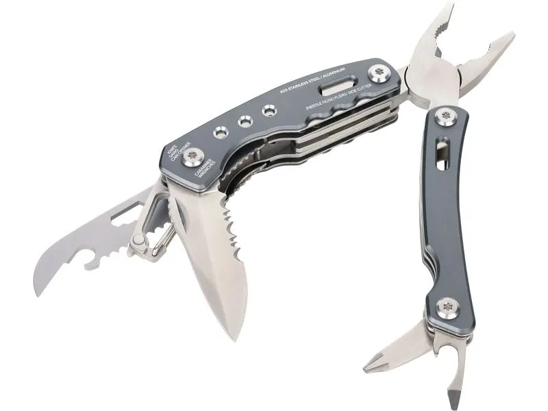 Troika Taschenmesser Rucksack Tool mit 15 Funktionen, Grau