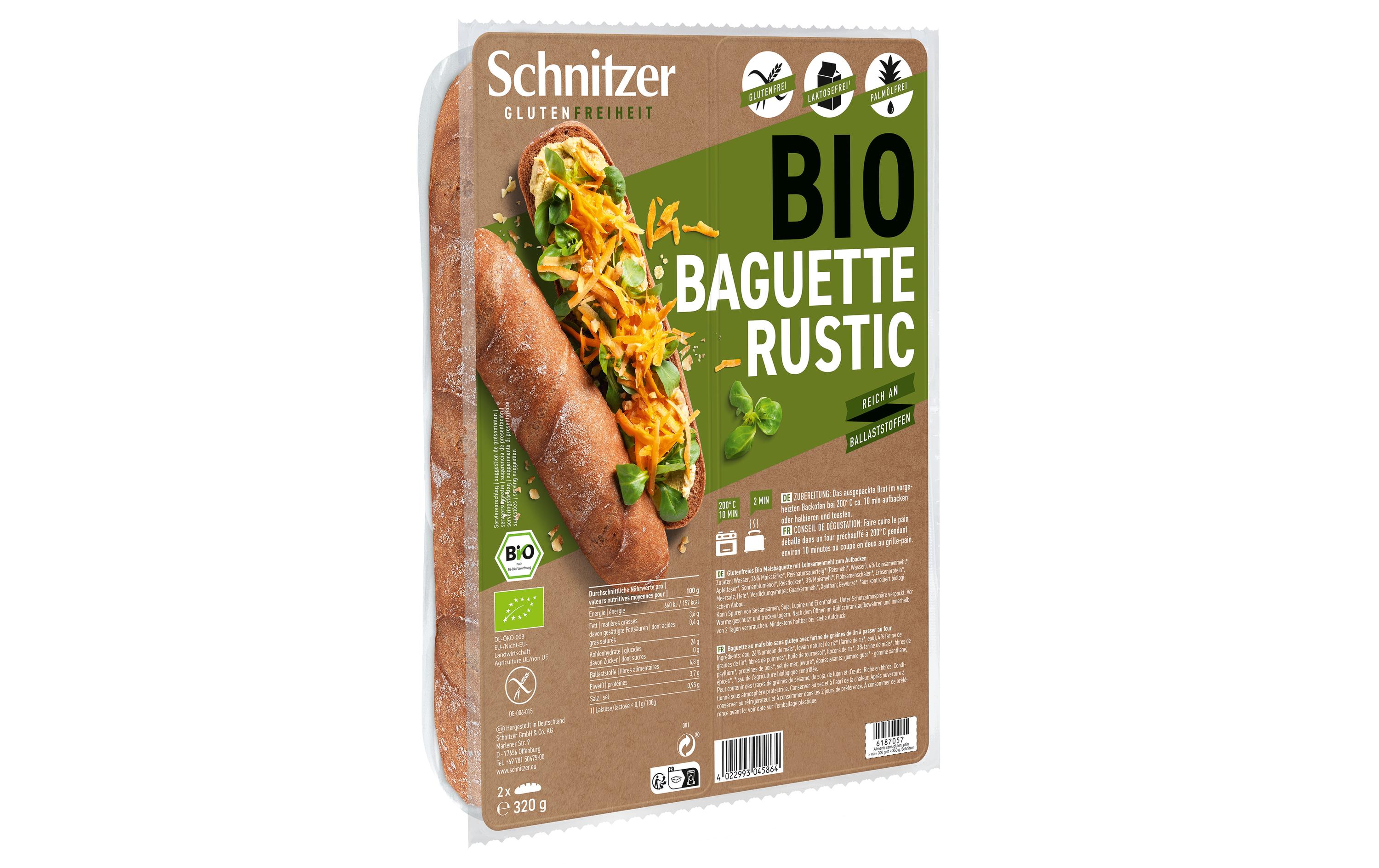 Schnitzer Bio Baguette Rustic 2 x 160 g