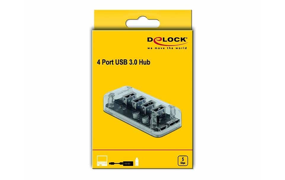Delock USB-Hub 64087 USB 3.0 - 4x Typ-A