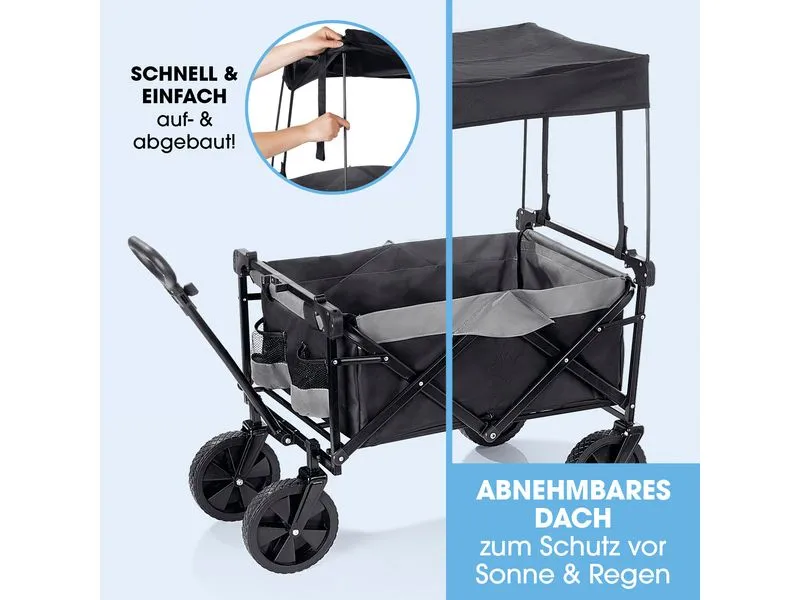 EASYmaxx Bollerwagen faltbar, mit Dach