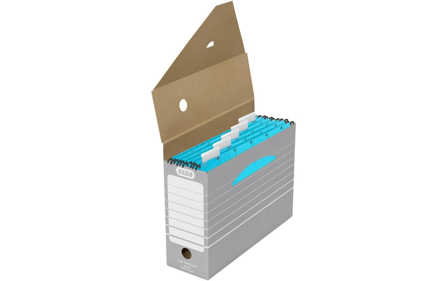 Elba Archivschachtel Tric A4 Grau/Weiss