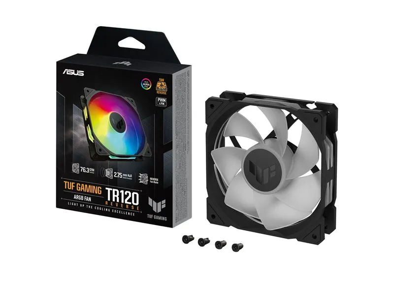 ASUS PC-Lüfter TUF Gaming TR120 ARGB Reverse Schwarz ASUS PC-Lüfter TUF Gaming TR120 ARGB Reverse Schwarz